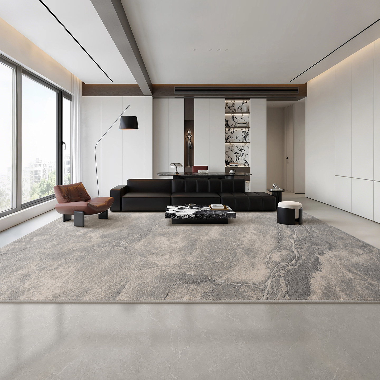 2025现代风轻奢地毯客厅意式简约