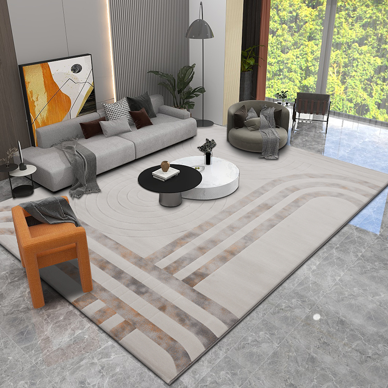 客厅卧室轻奢欧式风床前毯