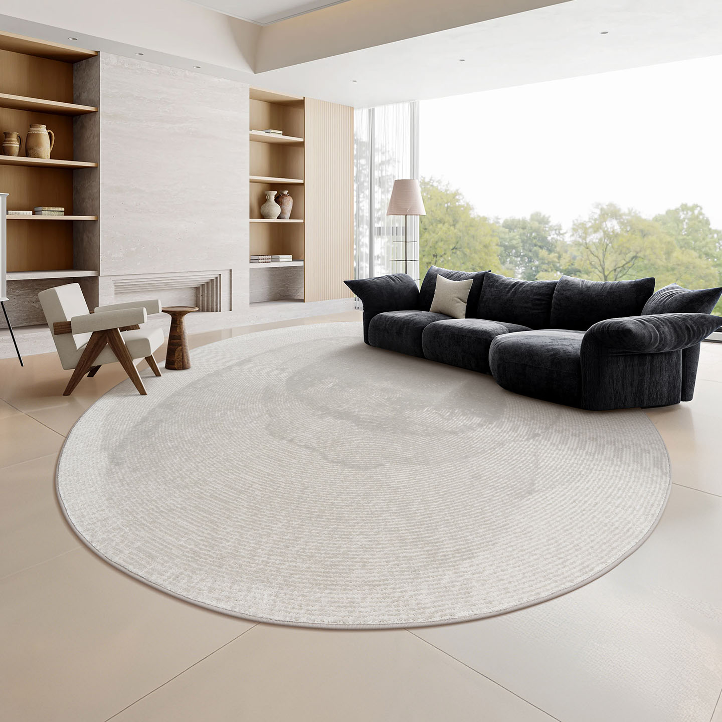 2025新款圆形地毯客厅轻奢高级感