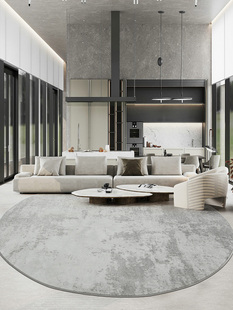 现代简单斯堪 床边毯子家 纳维亚圆形客厅地毯卧室咖啡桌毯子欧式