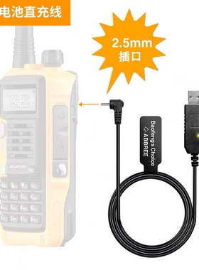适配宝锋UV-5R系列对讲机USB充电线UV-5R电池直充线宝峰USB车充线