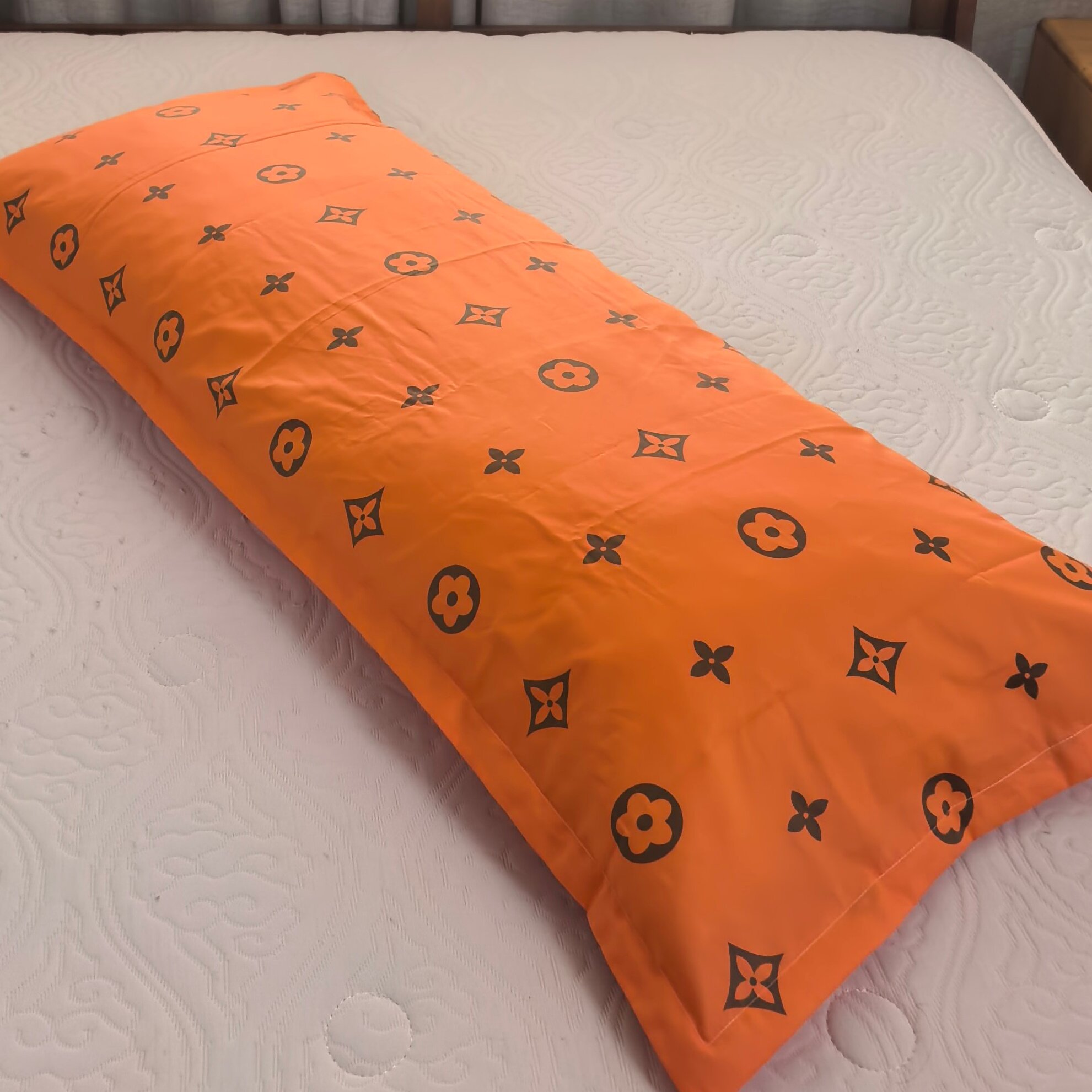 100%纯棉枕套1米长条形全棉48X120/150/180cm双人长拉链长枕头套