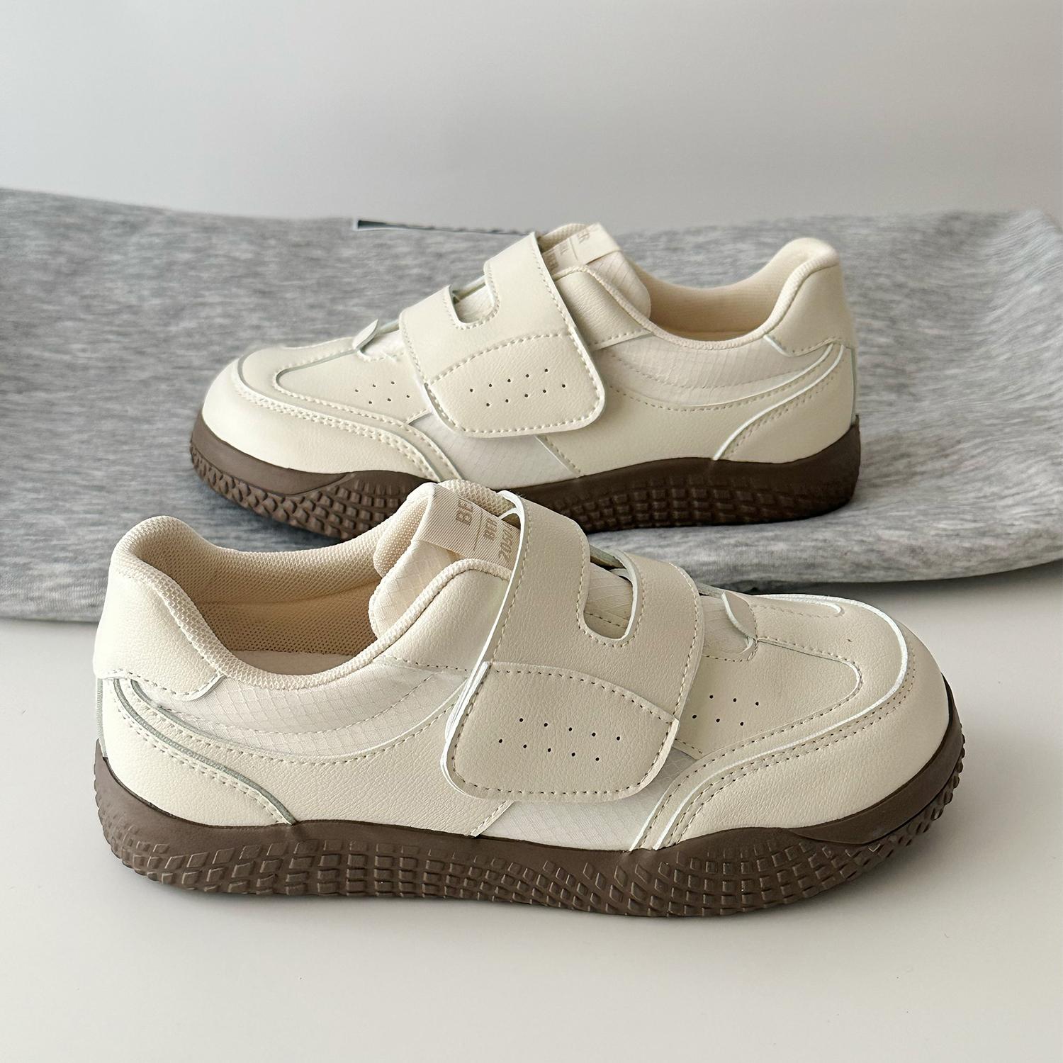 荔枝公园魔术贴德训鞋2025新款春秋运动休闲鞋厚底增高板鞋平底