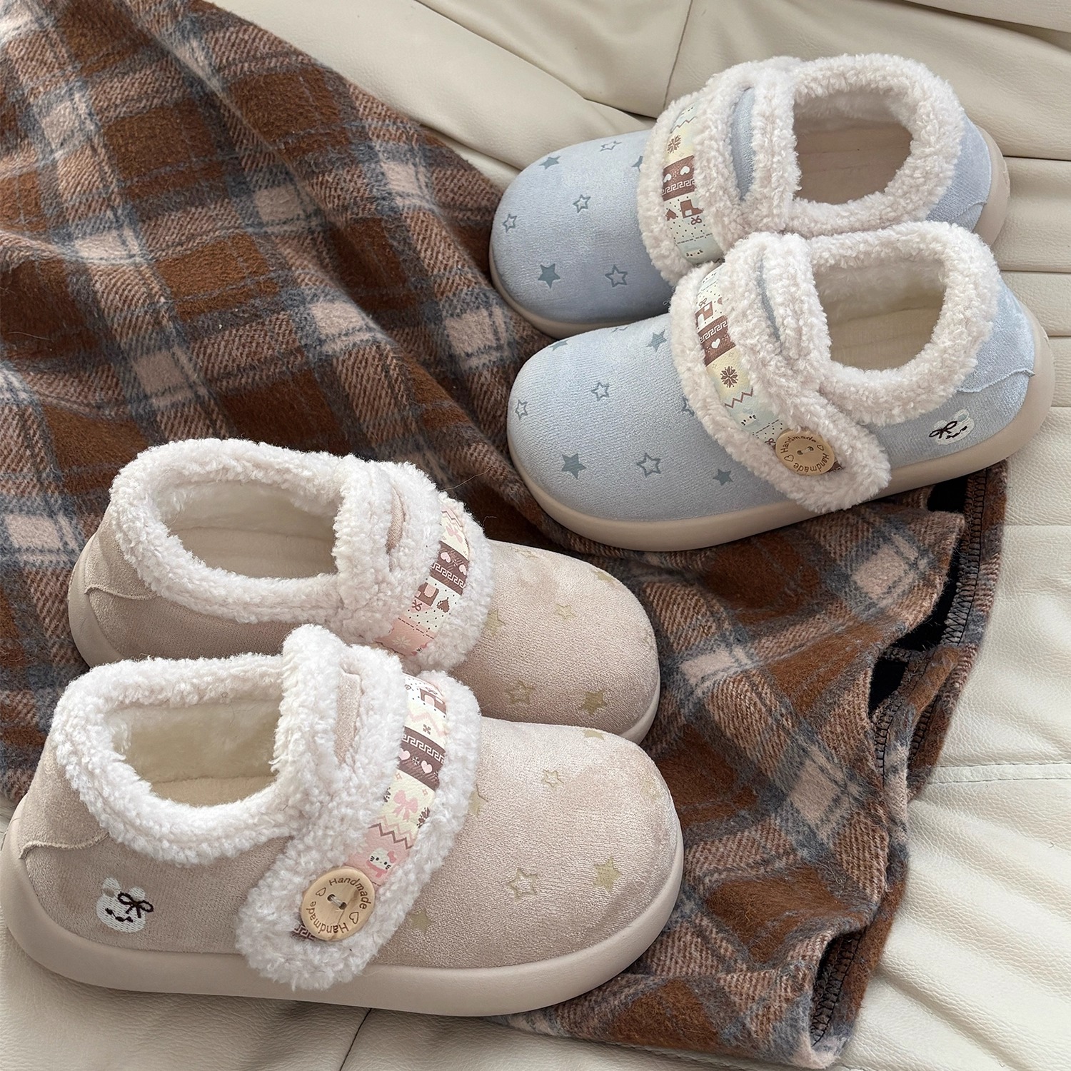 厚底棉鞋女款2025冬季加绒勃肯鞋