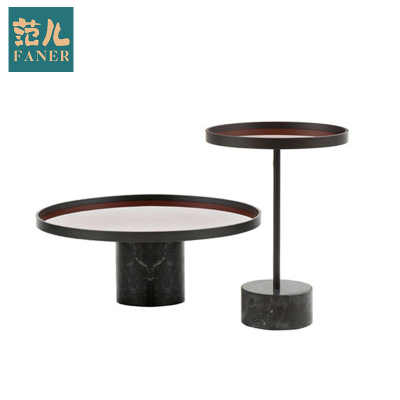 简约现代风别墅餐厅金属组合茶几