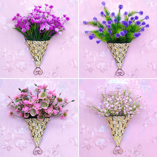 塑料花室内满天星薰衣草挂篮装饰