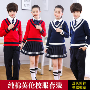 中小学生大合唱朗诵服英伦风校服