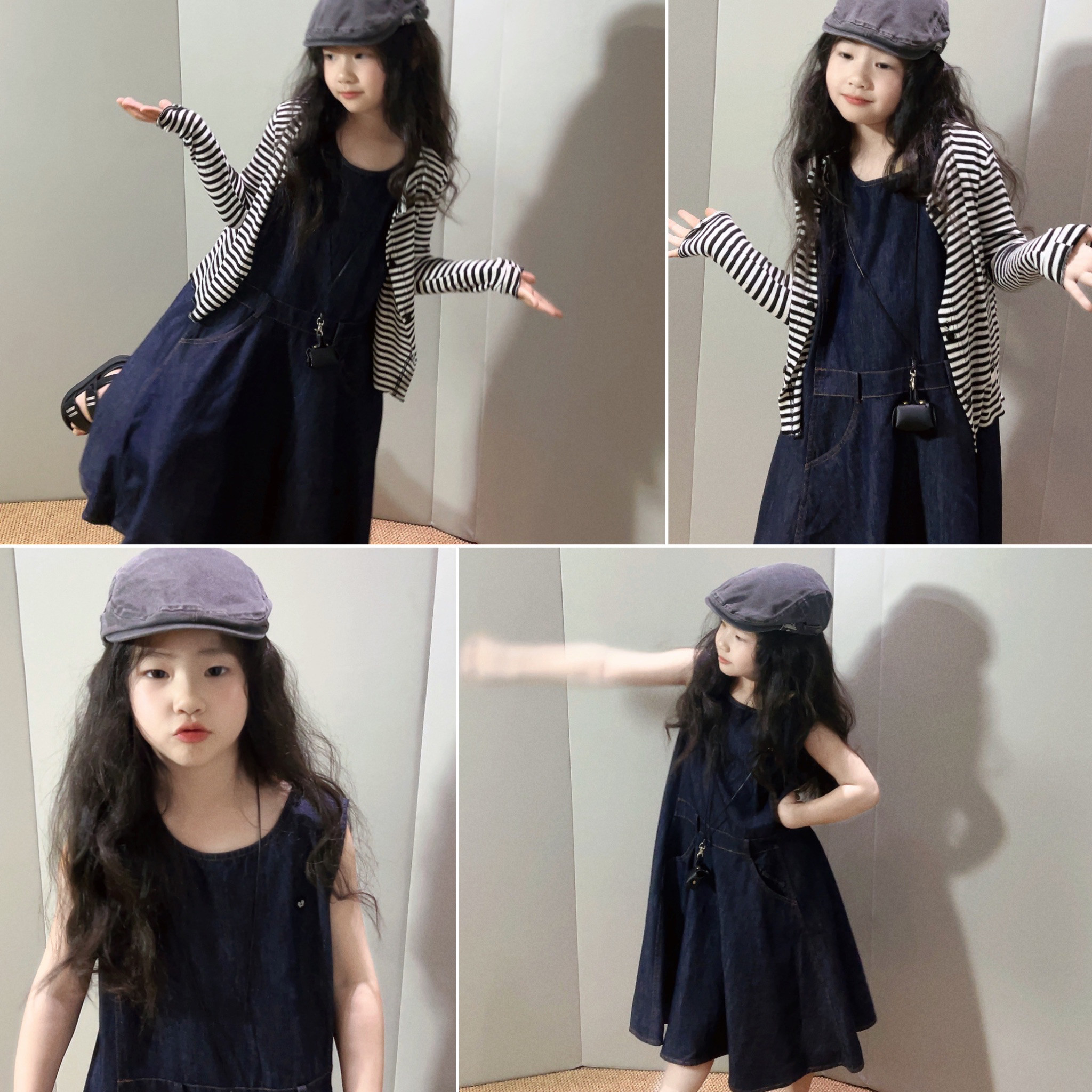 美妞之城 女童洋气夏季薄款牛仔背心裙中大童裙子 这个很有质感