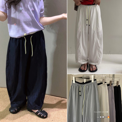 女童洋气夏季纯色休闲裤中大童