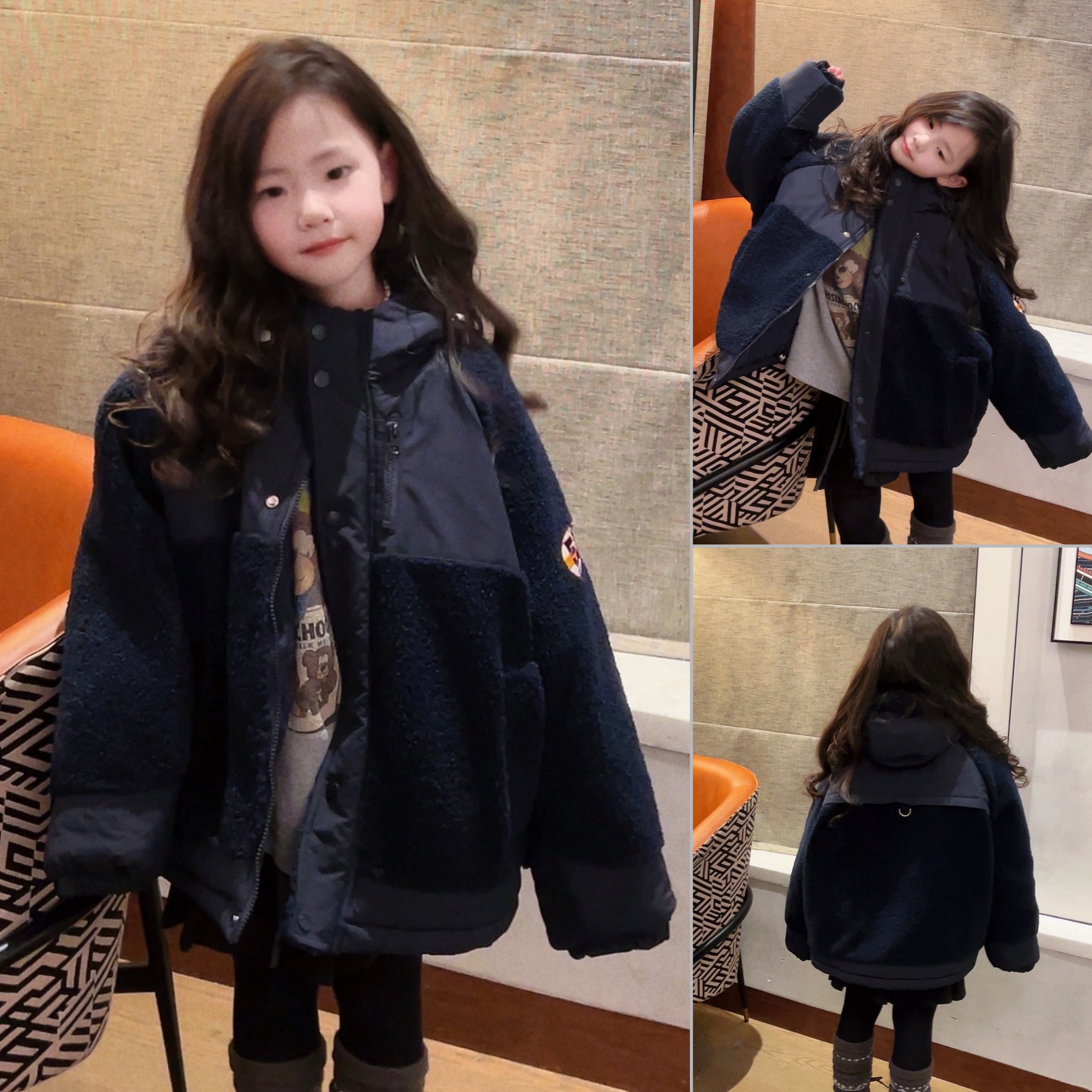 女童加厚夹棉韩版洋气保暖外套中大童秋冬颗粒绒棉服,童装/婴儿装/亲子装,棉袄/棉服,淘宝优惠券,粉丝福利购,淘宝优惠卷