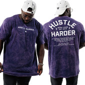 短袖 黑豹萨迪克运动水洗做旧重磅纯棉宽松大码 健身运动美式 T恤