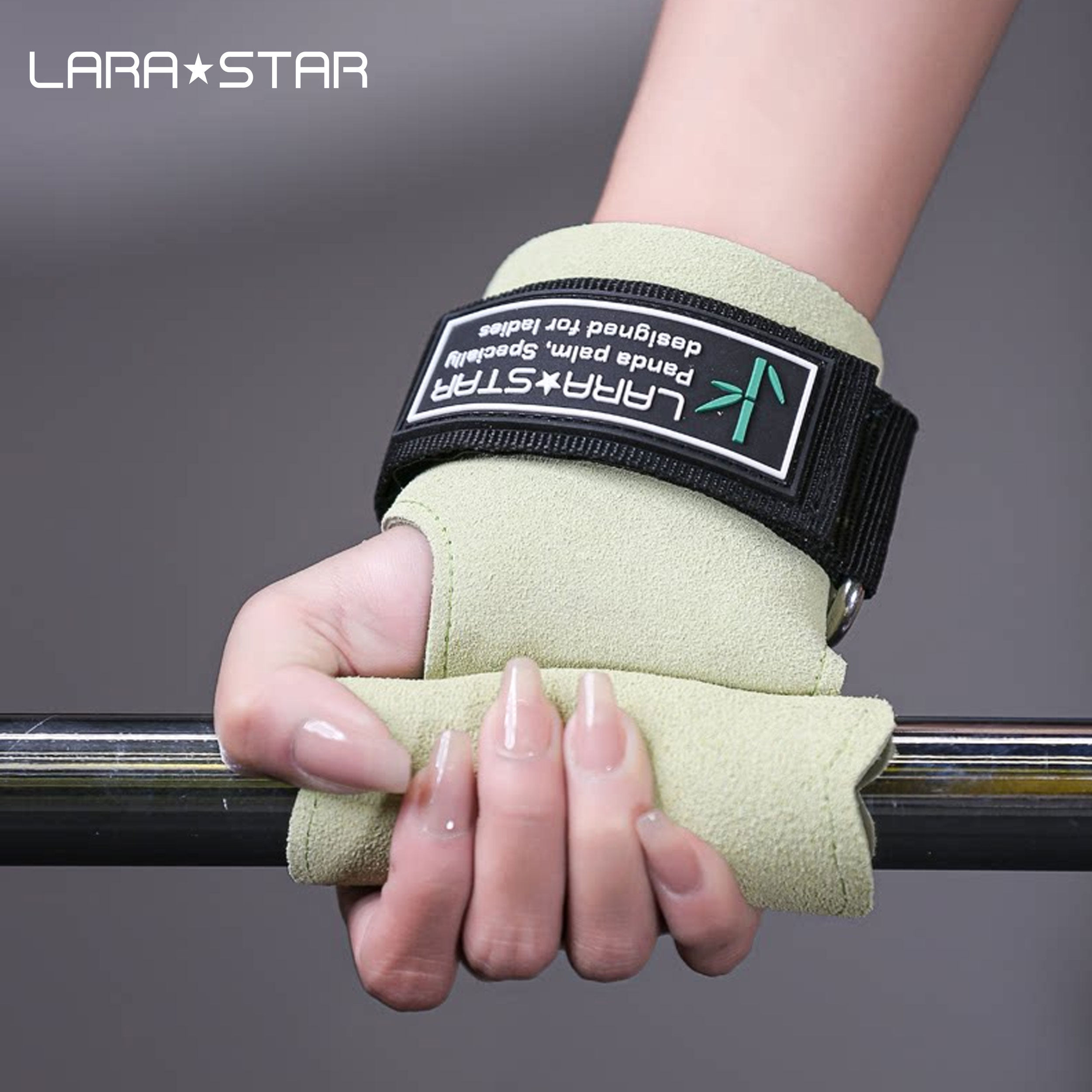 劳拉之星护掌助力带熊猫造型牛皮图片