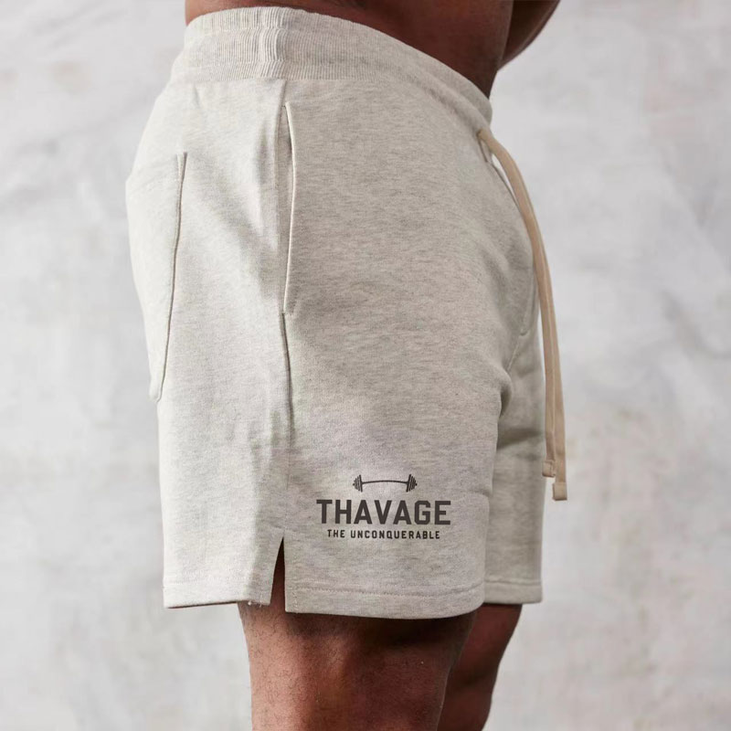 克里斯运动休闲短裤纯棉毛圈绒