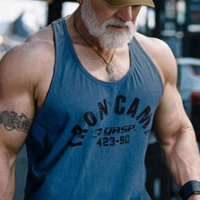 GASP盖世修身美式纯棉背心男士夏专业健身运动肌肉训练跑步透气男