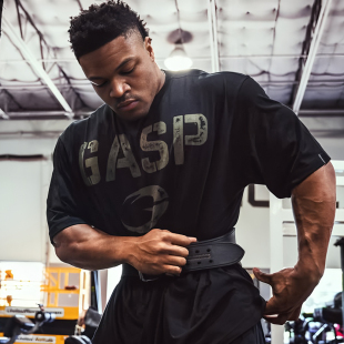 GASP全力以赴秋季 训练休闲欧码 短袖 T恤 纯棉健身健美宽松户外大码