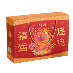 百草味坚果礼盒干果炒货大礼包福运连连870g春节送礼新年货伴手礼