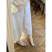 钻扣一字带松紧芭蕾舞鞋 benefanfan 套包工艺平底蝴蝶结玛丽珍