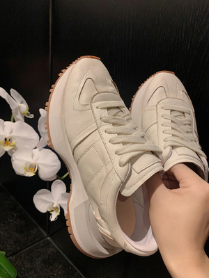 做旧马皮老爹鞋女厚底增高休闲鞋