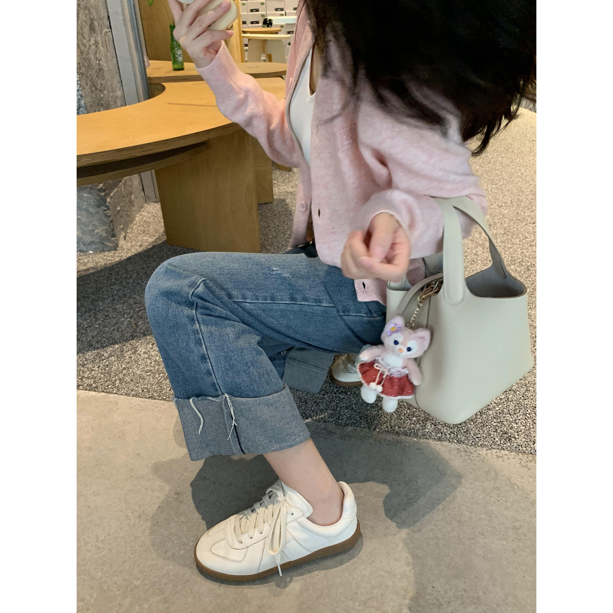 【benefanfan】德训鞋固特异工艺里外全皮马皮运动休闲系带小白鞋,女鞋,德训鞋,淘宝优惠券,粉丝福利购,淘宝优惠卷