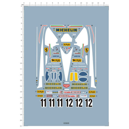 汽车模型 1:20 一级方程式赛车(通用标志).专用水贴【63905】