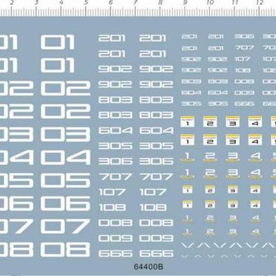 基地塞纳库编号机号车号阿拉伯数字高达gd水贴纸 64400B