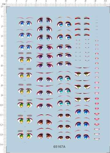 OB obitsu 11HD-F01 眼睛嘴巴嘴唇水贴纸定做订做少量批量 65167A