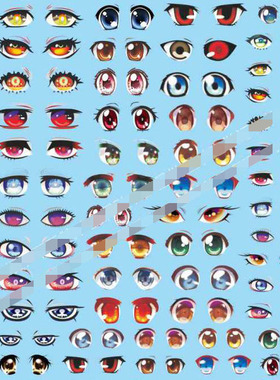 粘土手办人偶粘土软陶泥塑雕刻油泥陶艺眼睛水贴纸 61773J