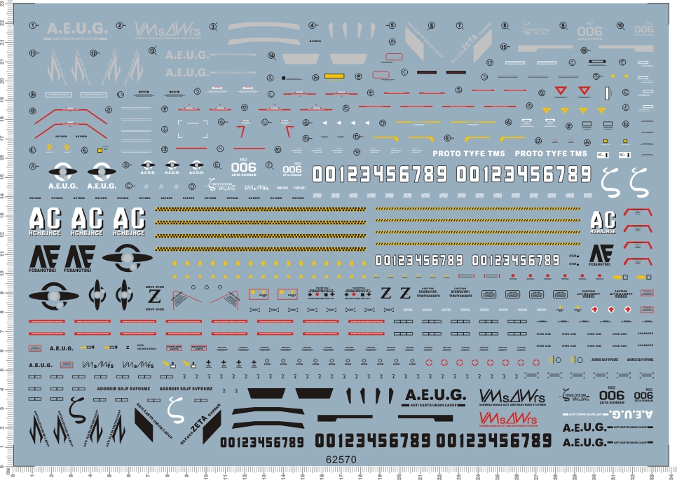 PG 1/60 Zeta GD MSZ-006 Z GD 2.0 专用水贴 62570