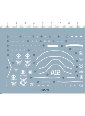 HG 1/144 GTO CHAR'S ZAKU Ⅱ 夏亚 红扎古2 gd水转印贴纸 63589
