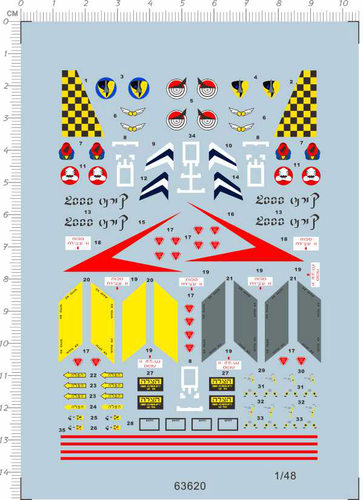 1/72 israeli f-4 phantom 以色列战机飞机水贴纸 63620 10*14