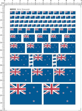 新西兰 New Zealand 国旗水贴纸 60533