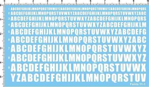 fonts 11-1-10E23 各种比例英文字母水贴纸