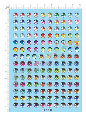 粘土手办人偶粘土软陶泥塑雕刻油泥陶艺眼睛眼珠水转印贴纸61773C