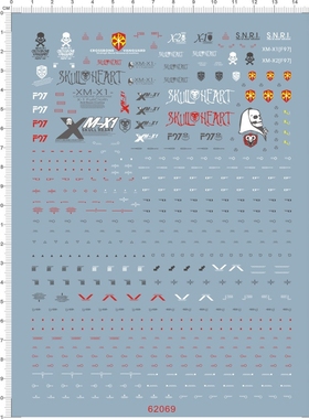 MG 1/100 XM-X1 CROSSBONE X-1骷髅全武装型通用水转印贴纸 62069