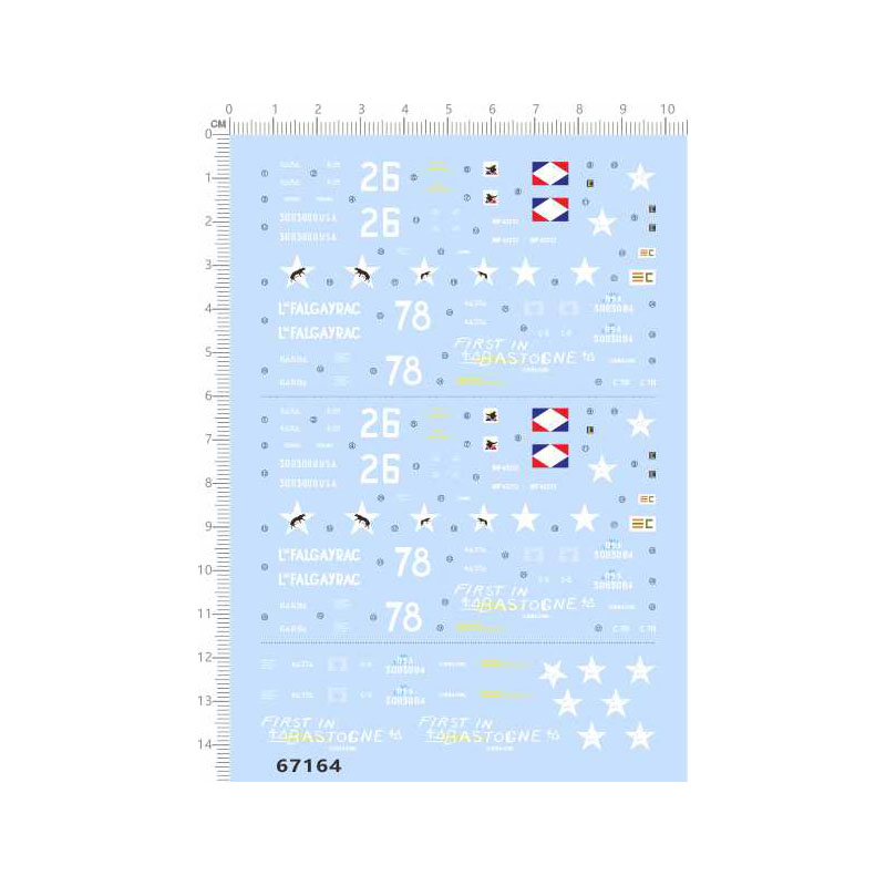 军事模型 1:72 Tank 谢尔曼/坦克(通用标志).专用水贴【67164】