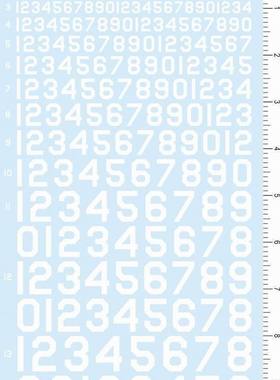 USSAAF FONTS 1-2-0A13 美国美军字体数目字水贴纸