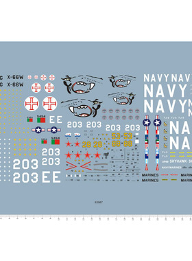 飞机模型 1:48/72 YAK-38 G-91 A-4 战斗机.专用水贴【63967】
