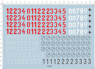军事模型 1:35 虎1后期型(数字编号)通用标志.专用水贴 1734B