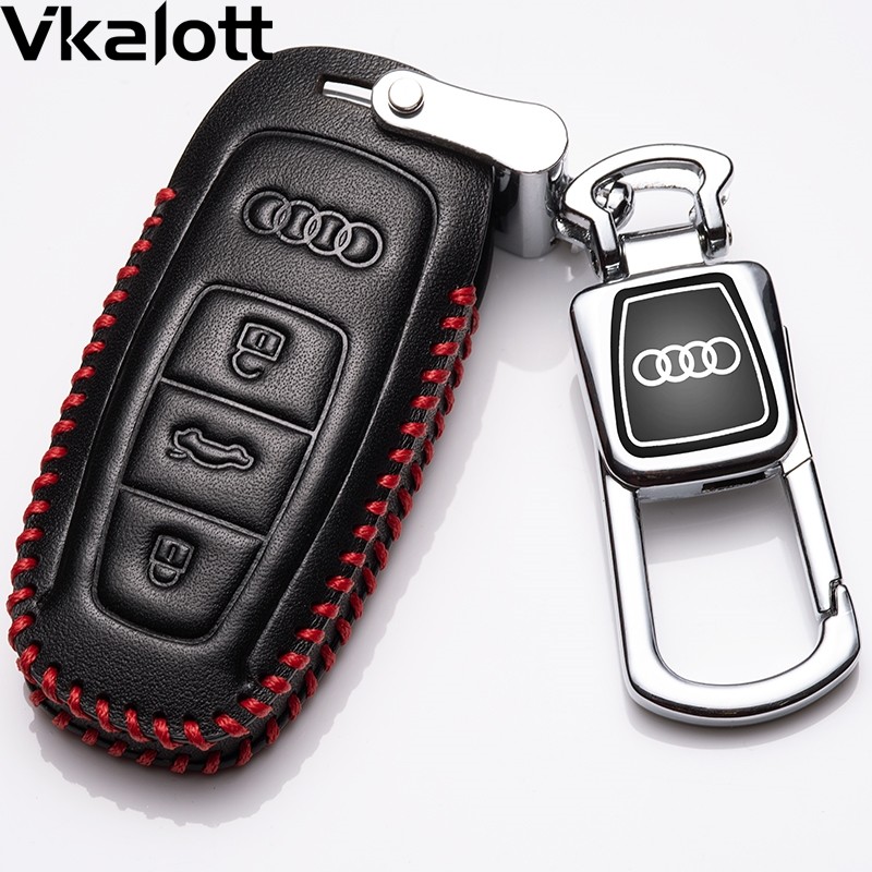 专用于奥迪2021款A6L真皮钥匙套A8L汽车遥控钥匙锁匙包19款Q8奥迪