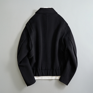 短款毛呢大衣双面呢休闲青年夹克个性衬衫D203-0706P430控688