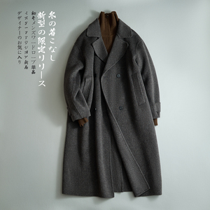 澳洲羊毛毛呢大衣长款英伦风风衣西装领外套绿色1851P575控958图片