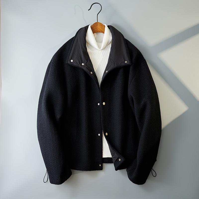 羊毛针织外套高级感夹克加厚保暖气质羽绒棉服181P535控889,男装夹克,电商D203(原钱塘6011)