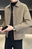 2025新店主风毛呢大衣韩版休闲羊毛夹克外套9082P255控459，男装夹克，电商D203(原钱塘6011)