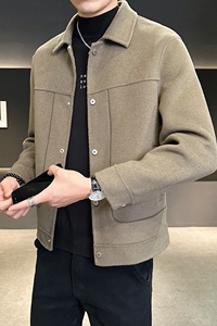 2025新店主风 毛呢大衣韩版休闲羊毛夹克外套 9082P255控459图片