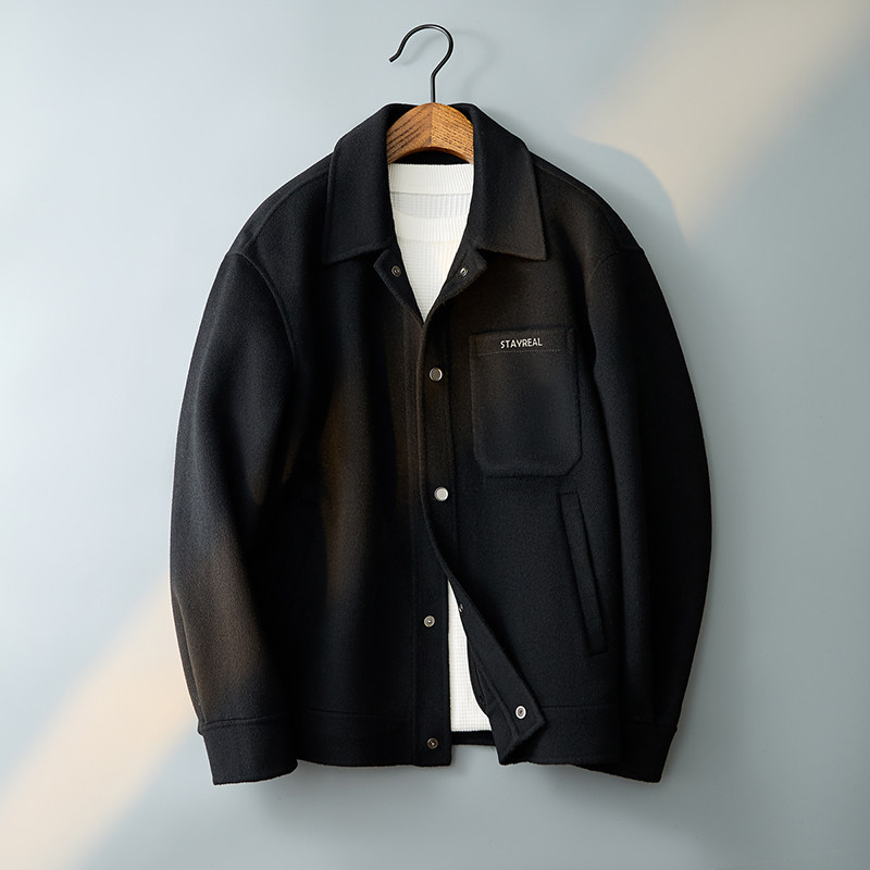 挂拍毛呢大衣秋冬外套英伦风双面呢休闲夹克D203-Y021P315控569，男装夹克，电商D203(原钱塘6011)