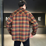 毛呢夹克英伦外套双面衬衫格子韩式喜庆大衣D203-68243P335控599，男装夹克，电商D203(原钱塘6011)