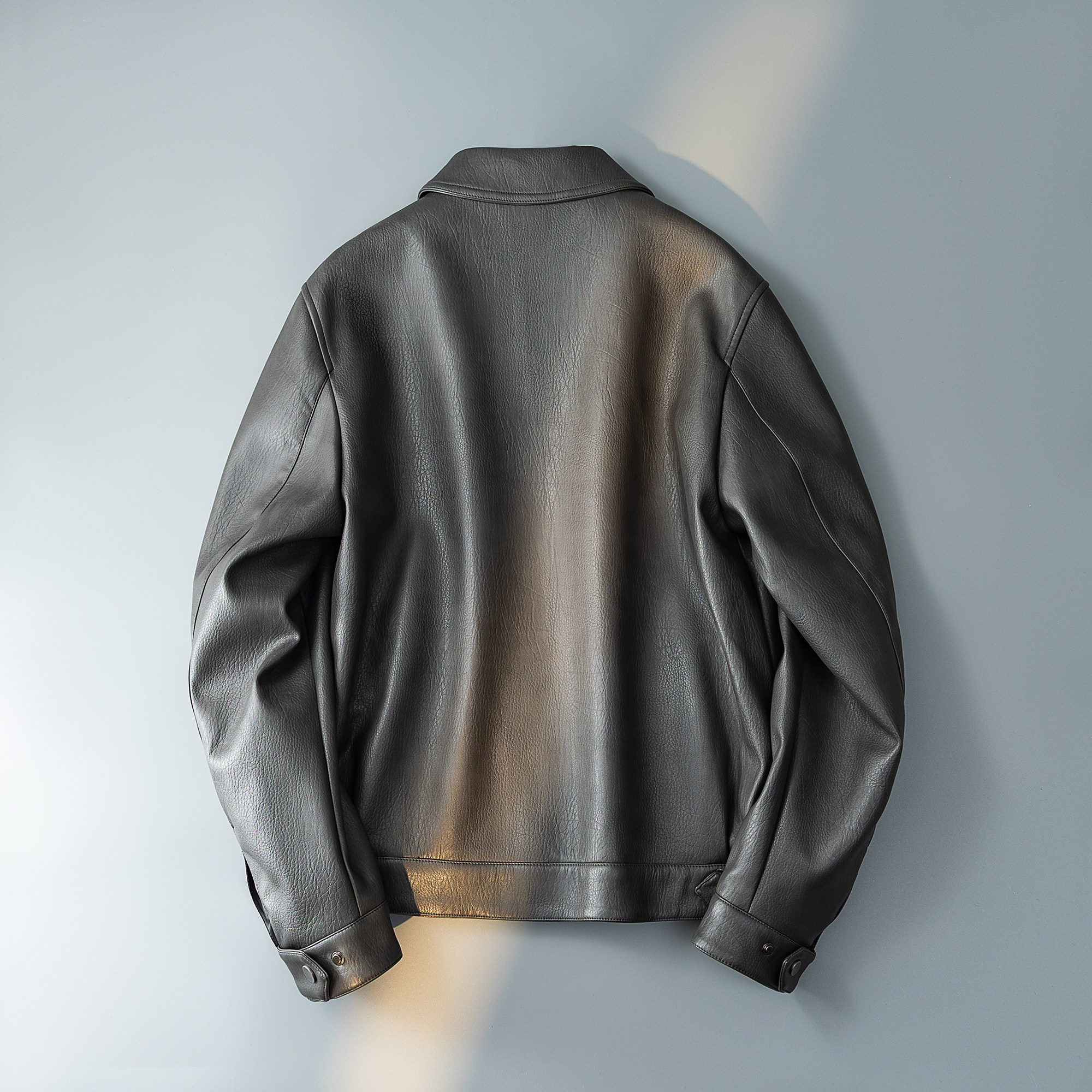 秋季新款男士短款皮衣外套时尚百搭休闲机车服d203-9182-p325,男装皮衣,电商D203(原钱塘6011)