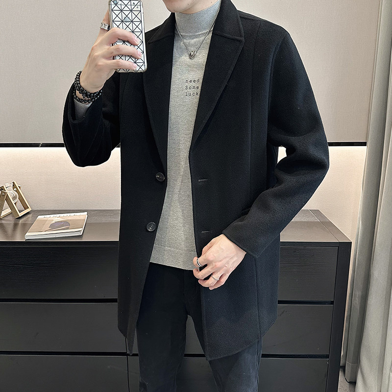 店主风男商务西装款外套毛呢英伦风衣大衣D203-2034P430控699,男装西服套装,电商D203(原钱塘6011)