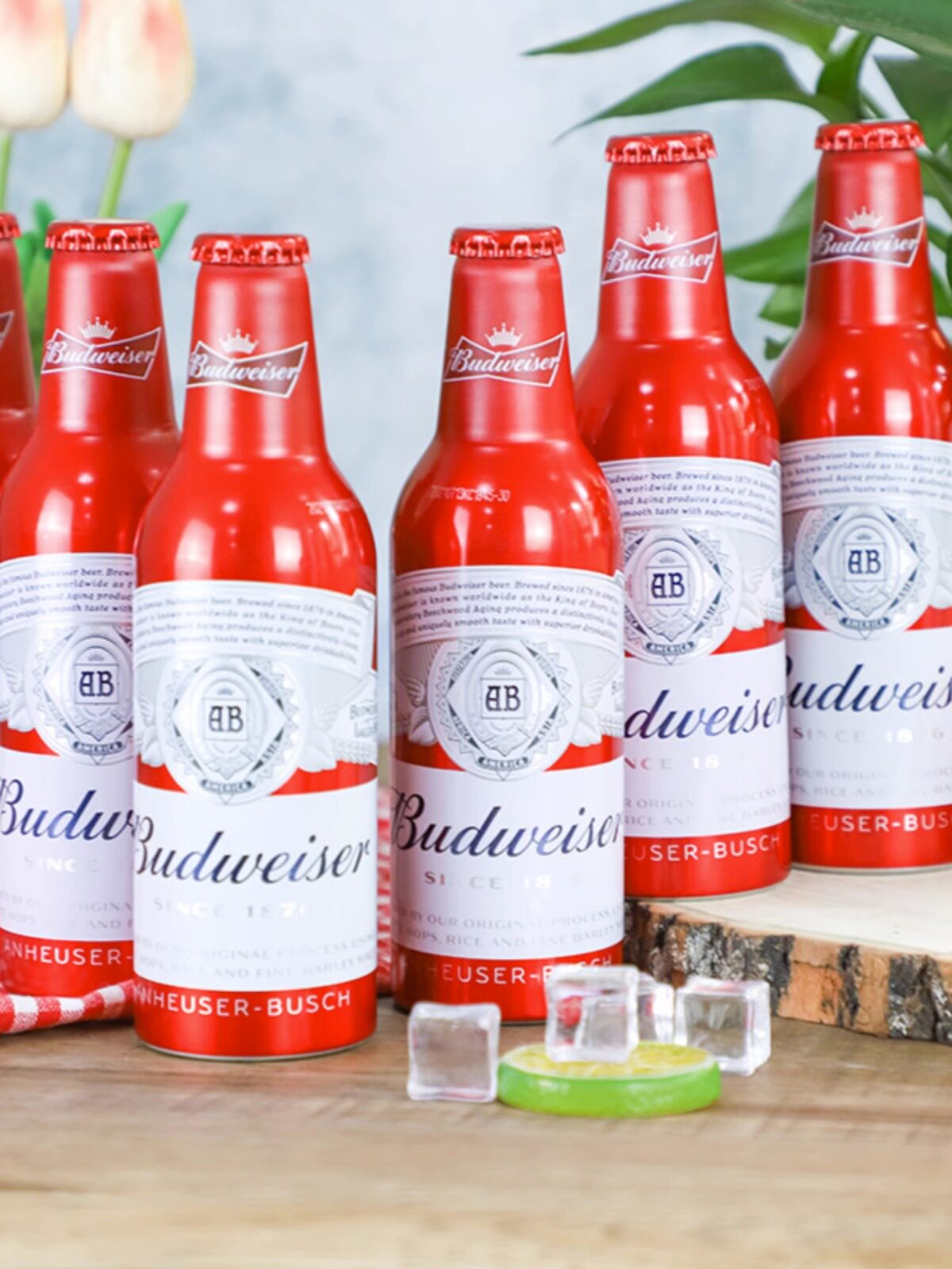 百威啤酒红瓶铝罐百威355ml*24瓶红色铝瓶百威小瓶整箱