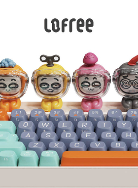lofree洛斐小翘机械键盘龙利系列键盘键猫玩偶盲盒桌面摆件小公仔